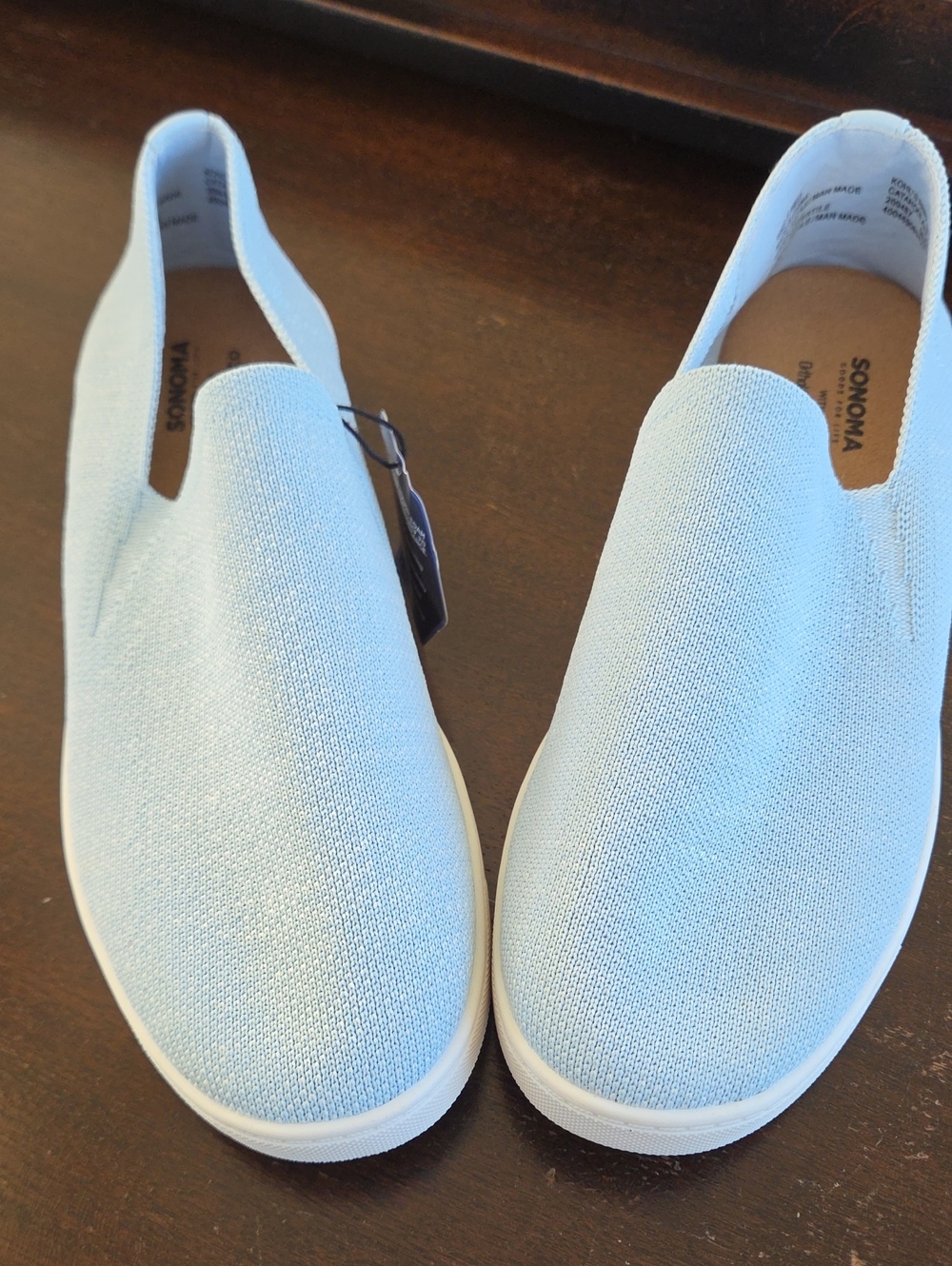 Sonoma Light Blue Knit Slip-On Loafers for Women